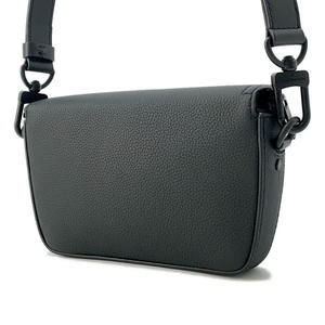 Louis Vuitton Wallet Leather Bag Shoulder Pilot Wearable Black